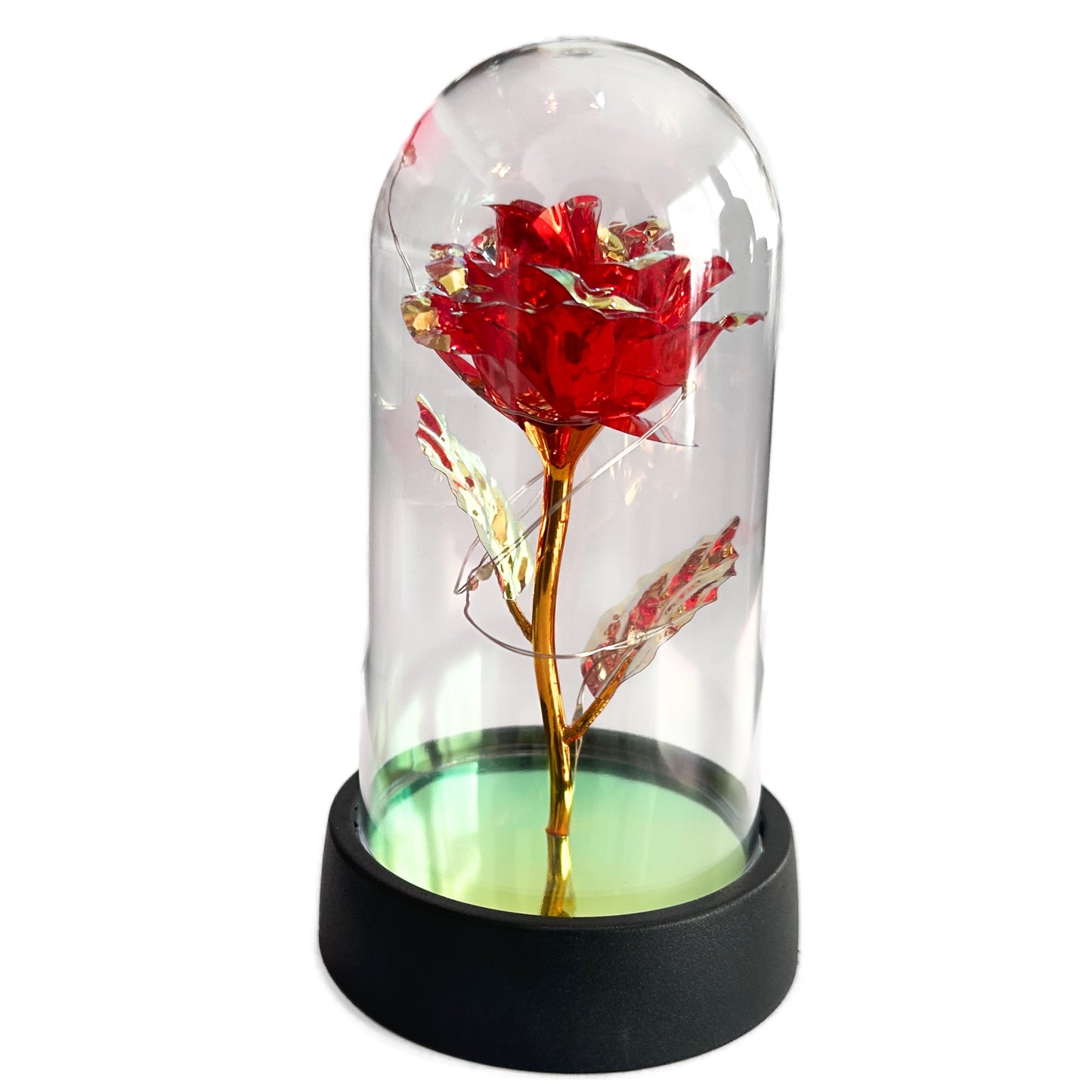 💘 Wieczna Czerwona Róża w Kopule LED 🌹✨ – Romantyczny Prezent na Walentynki